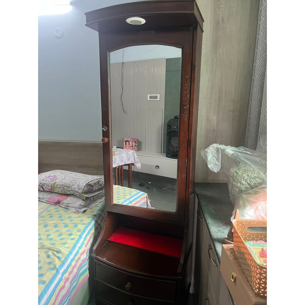 Solid Teak Wood Dressing Table with Mirror
