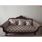 Custom Rajasthani Wooden Sofa Set - Front View