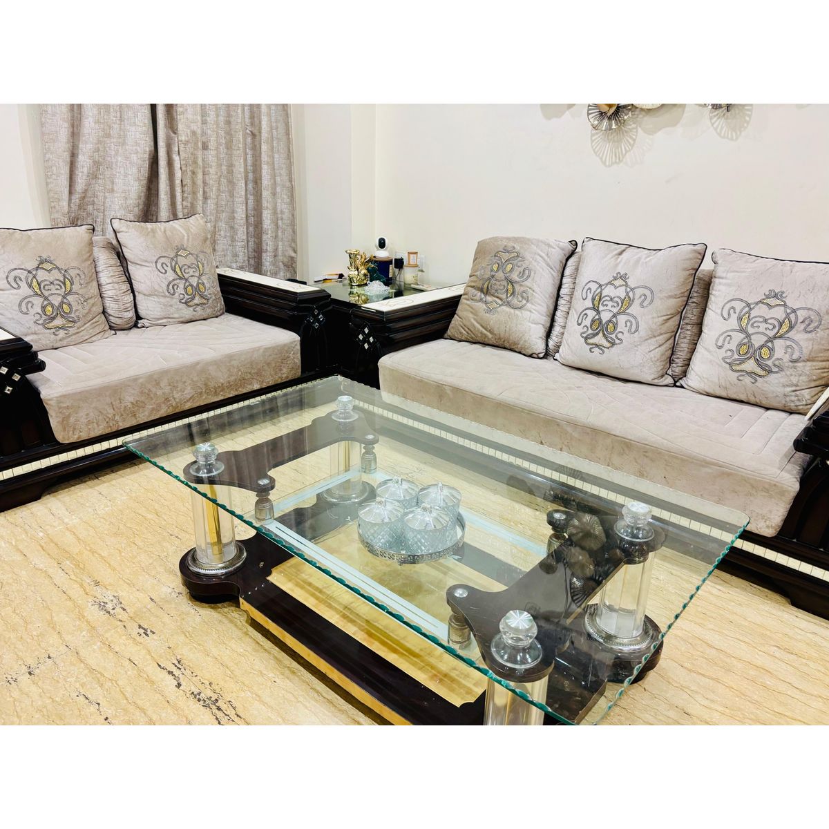 Designer Glass Centre Table - Front View