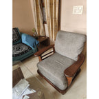 Fabric Sofa Set 3+1+1 with Centre Table & Stools