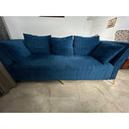 Teal Velvet 3+2 Sofa Set - used sofa in Gurugram - photo 2