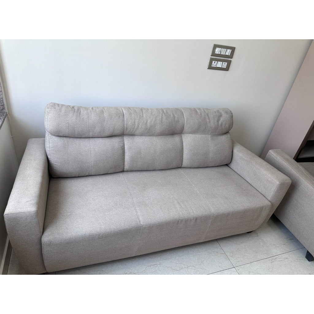 Beige 3+2+1 fabric sofa set - used living room in Delhi - photo 1