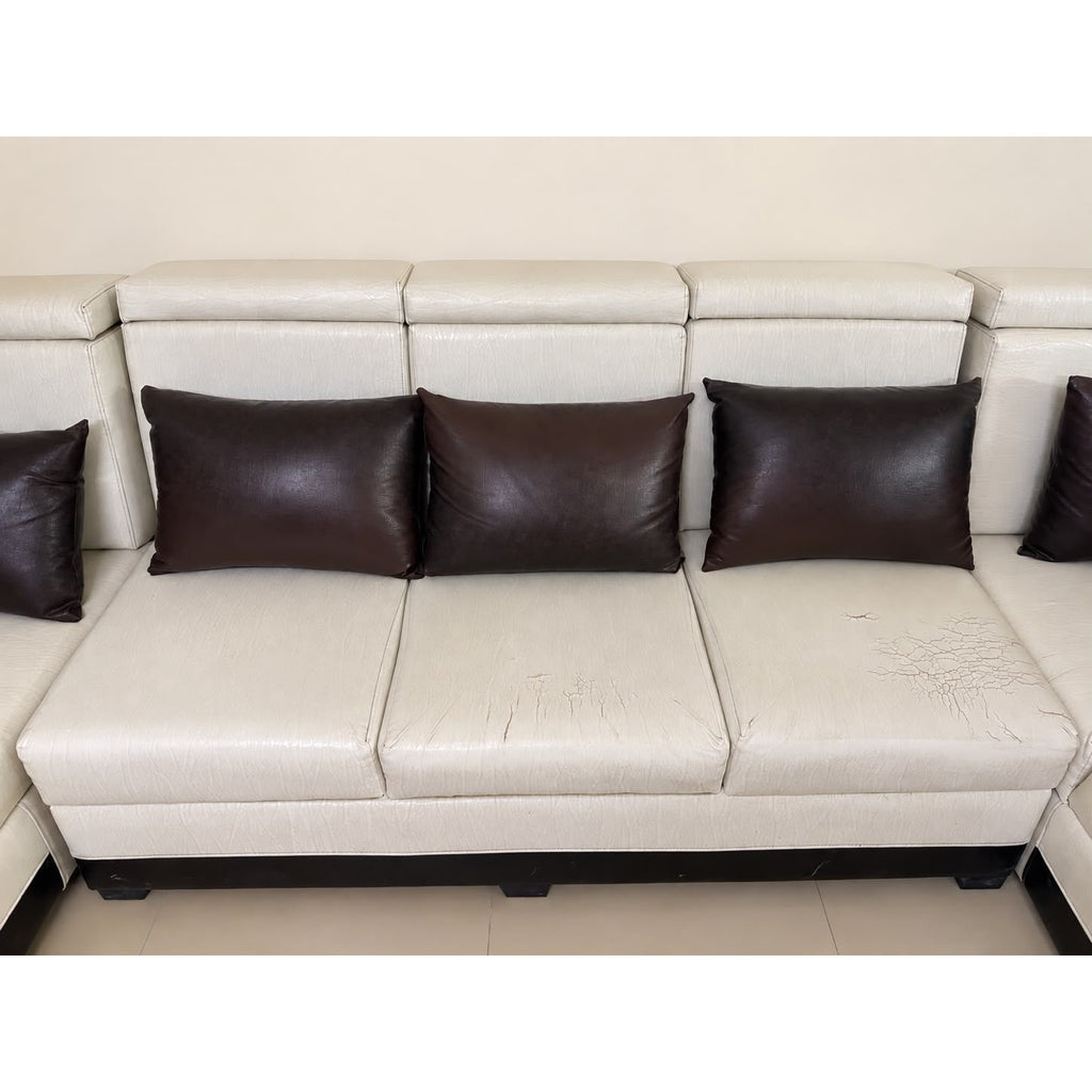 7-Seater U-Shaped Leatherette Sofa - used sofa in Gurugram - photo 3