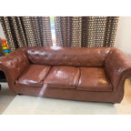 Brown Chesterfield Sofa Set - used living-room in Gurugram - photo 1