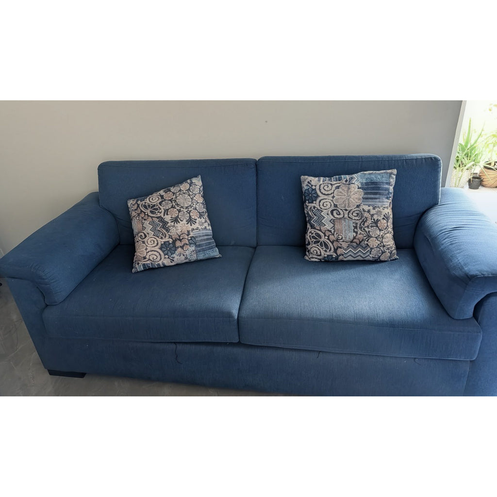Blue 6+2 Sofa Set - used living room in Gurugram - photo 2