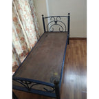 Single Bed (Steel + Wood Frame)