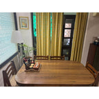 6 Seater Solid Wood Dining Table and Chair Set - front