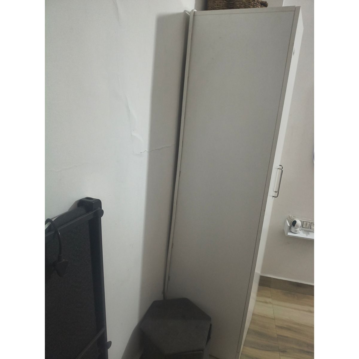 White Engineered Wood Almirah