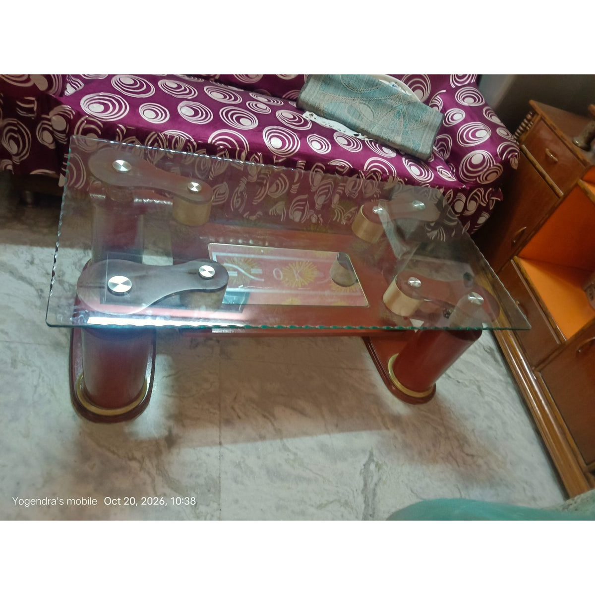 Glass-Top Centre Table with Lower Shelf - used living-room in Delhi - photo 8