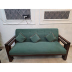 Green Wooden Sofa Set - used item in Delhi - photo 1