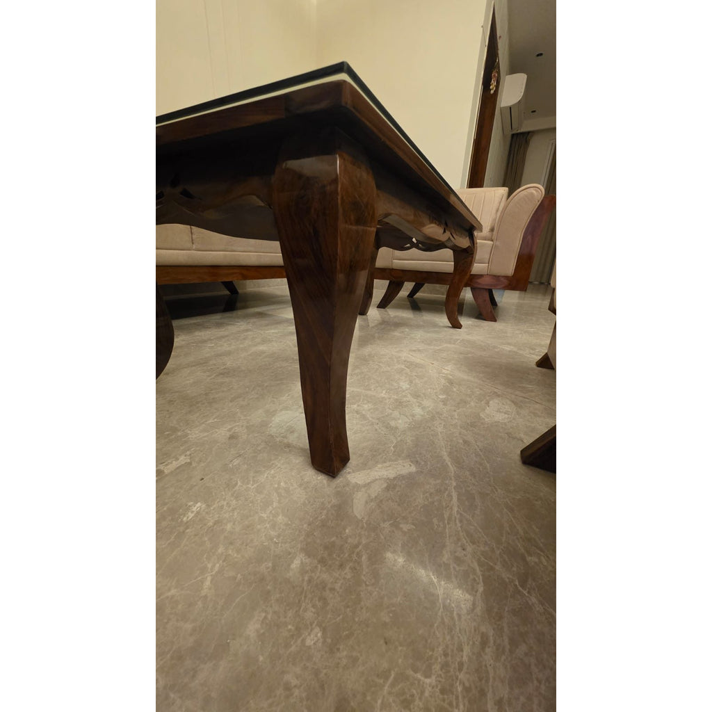 Sheesham Wood Coffee Table with Glass Top - used living-room in Gurugram - photo 4