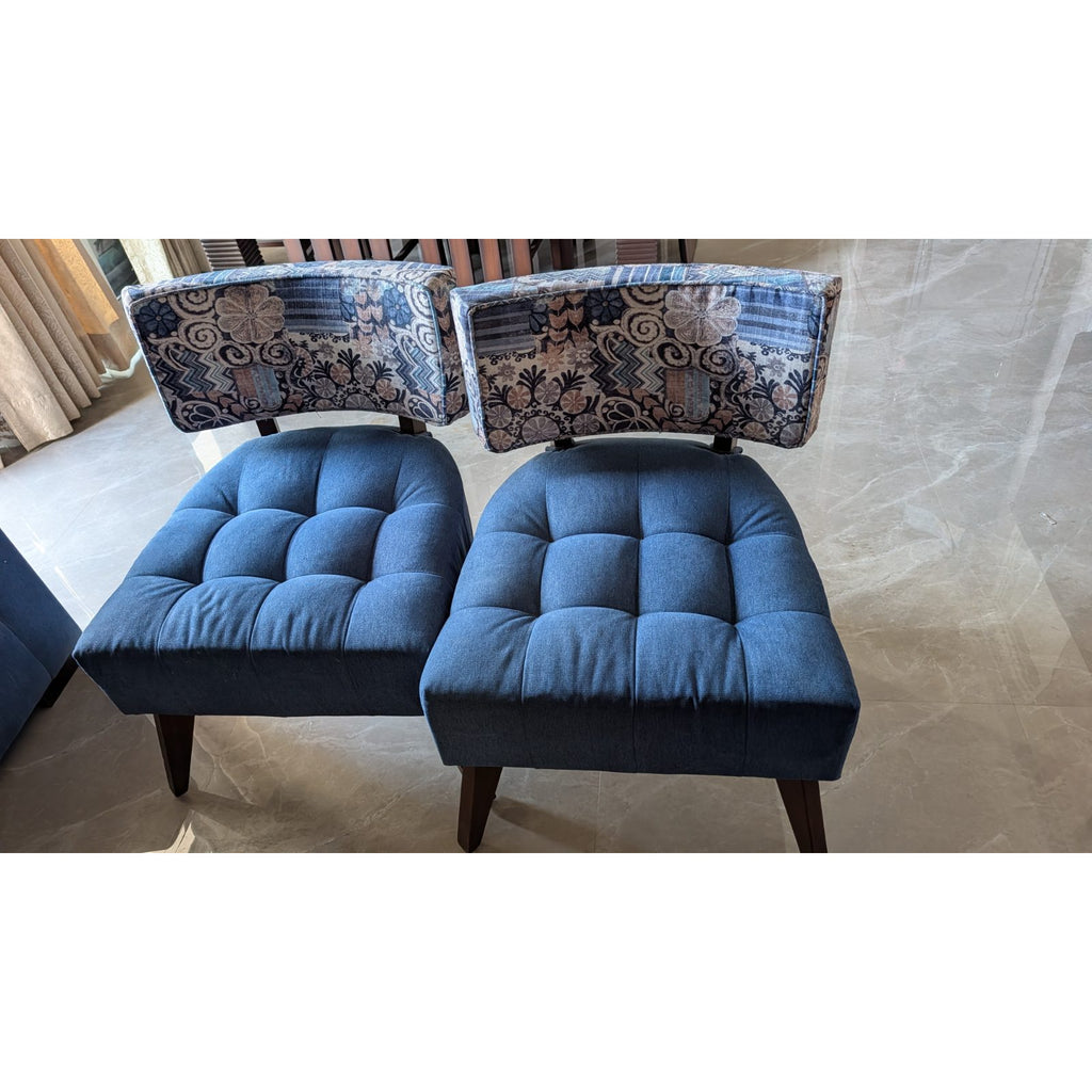 Blue 6+2 Sofa Set - used living room in Gurugram - photo 1
