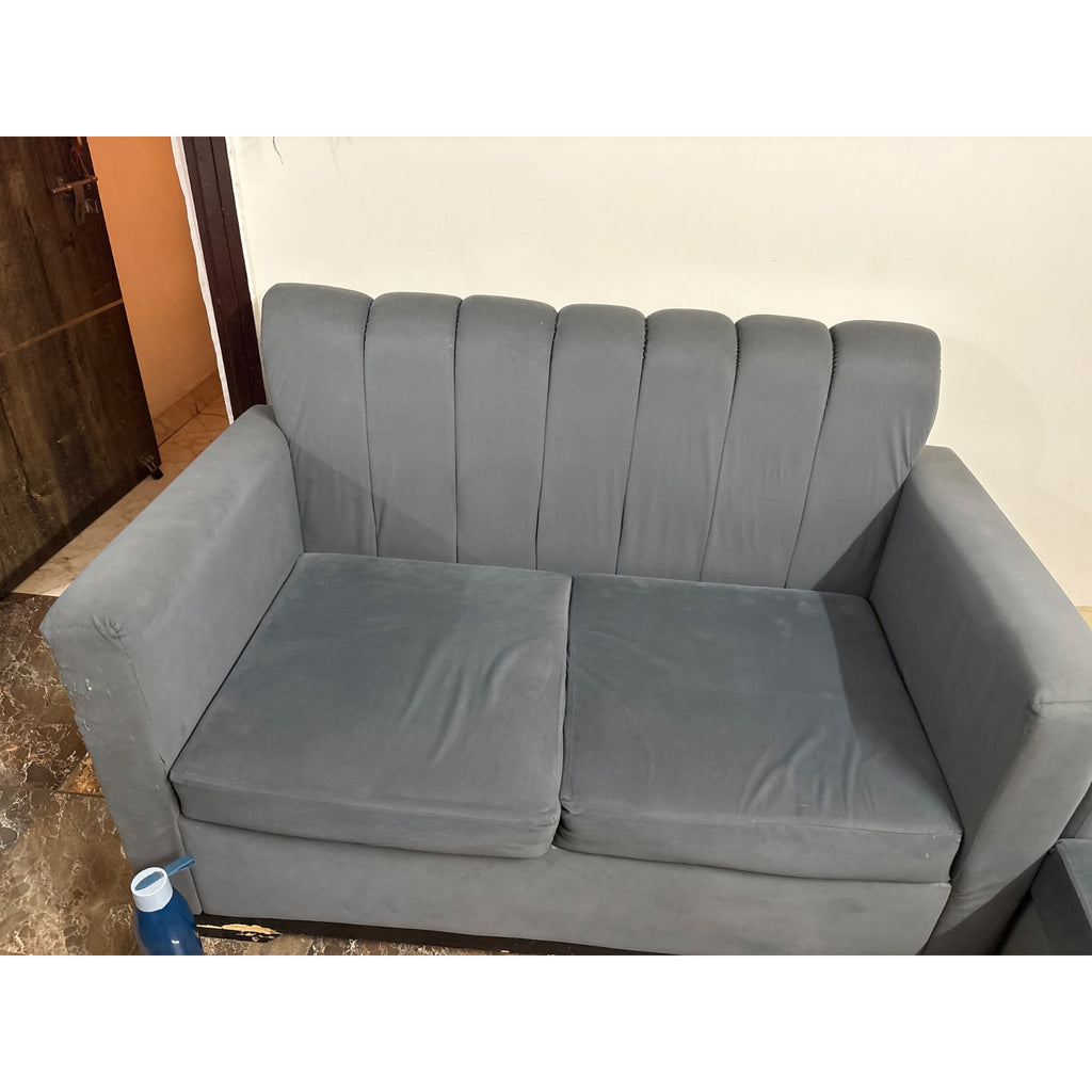 Grey Fabric 3+2 Sofa Set with Coffee Table - used living-room in Delhi - photo 6