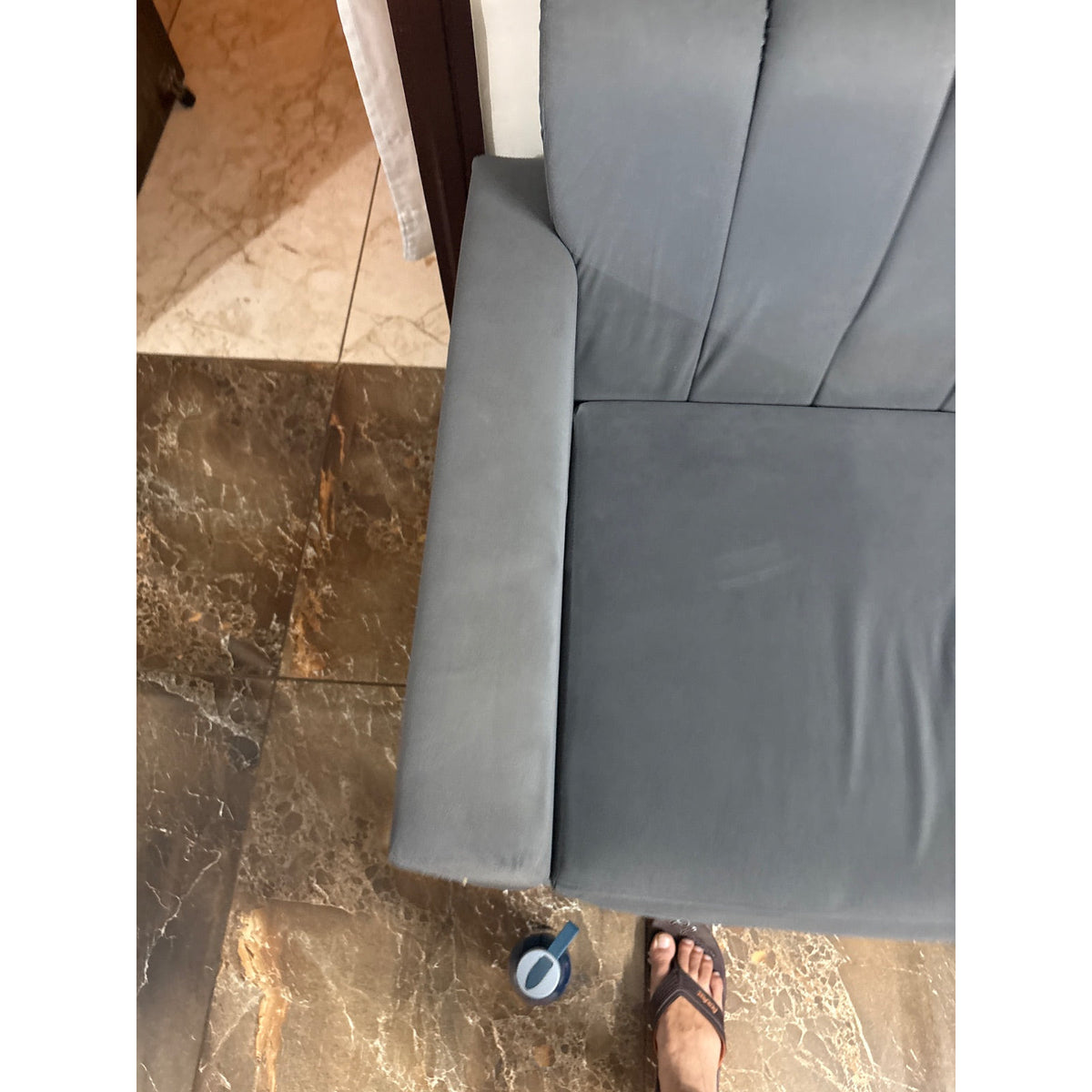 Grey Fabric 3+2 Sofa Set with Coffee Table - used living-room in Delhi - photo 10