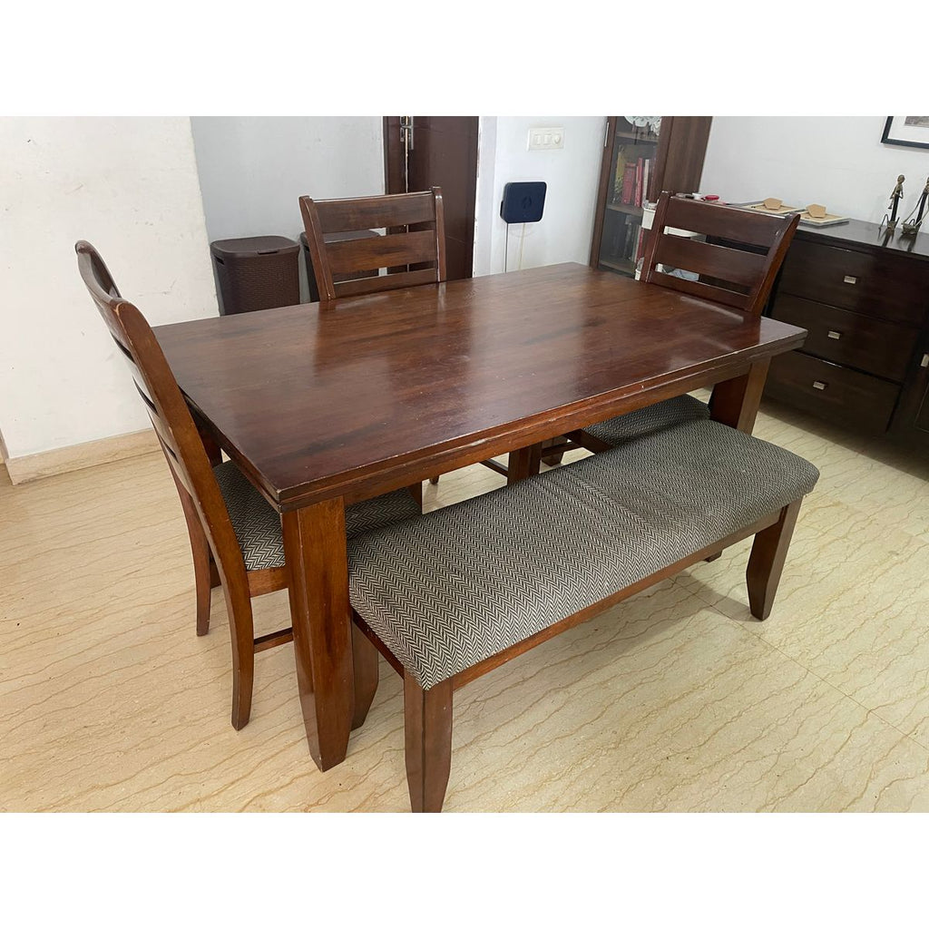 Dining Table Set with Chairs & Bench