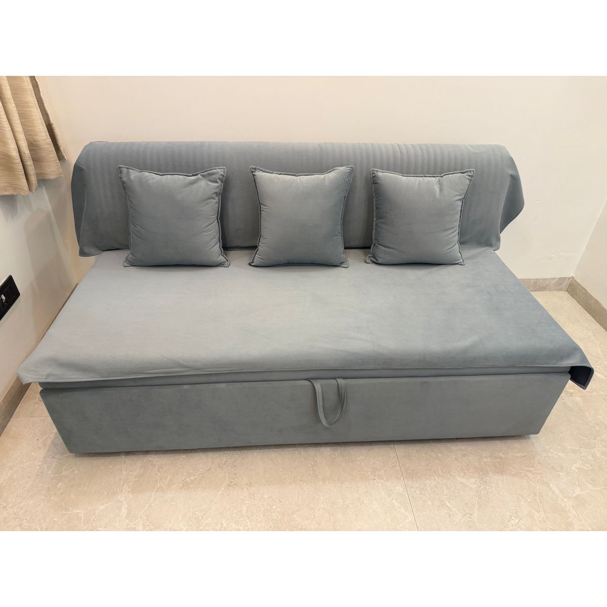 Blue Sofa Cum Bed
