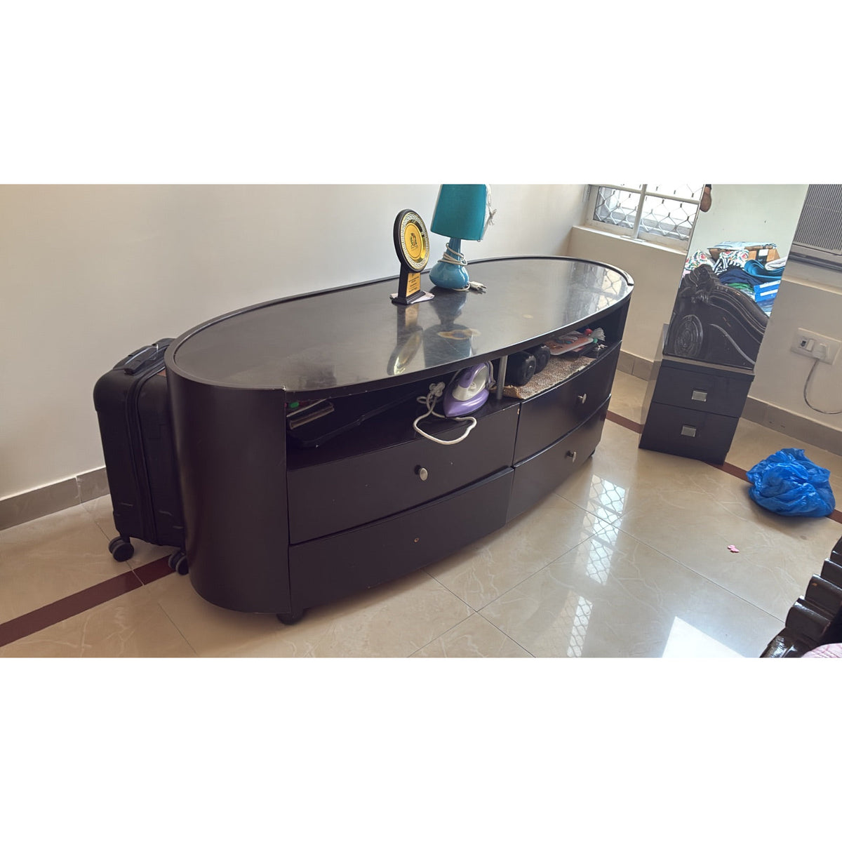 Oval Storage Console with 4 Drawers - used console in Gurugram - photo 2