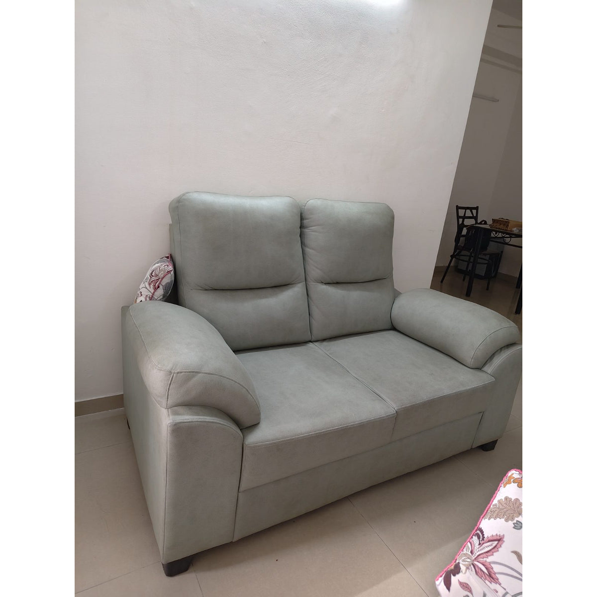 2-Seater Fabric Sofa, Sage Grey - used sofa in Delhi - photo 1