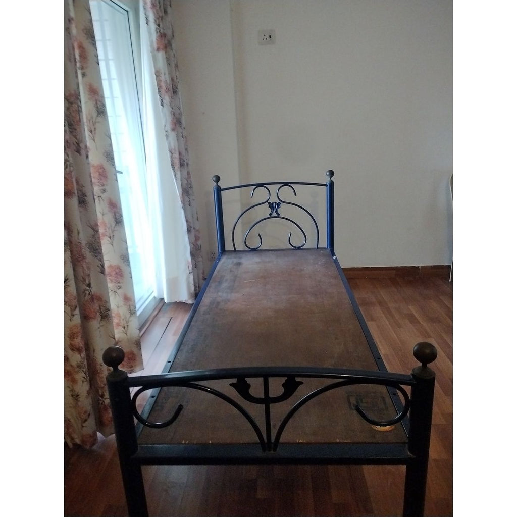 Single Bed (Steel + Wood Frame)