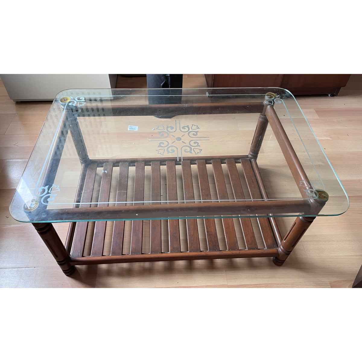 Glass Top Centre Table - used living room in Gurugram - photo 3