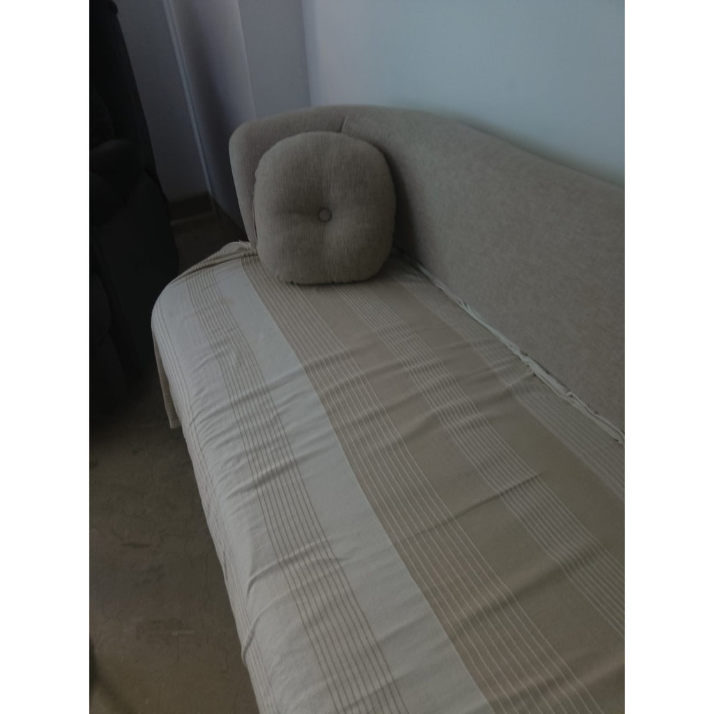 Beige Sofa with Two Ottomans and Three Round Tables - used living-room in Delhi - photo 3