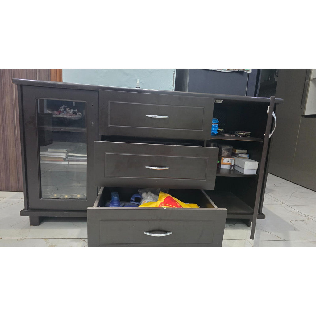 Wenge TV Unit - used living room in Gurugram - photo 3