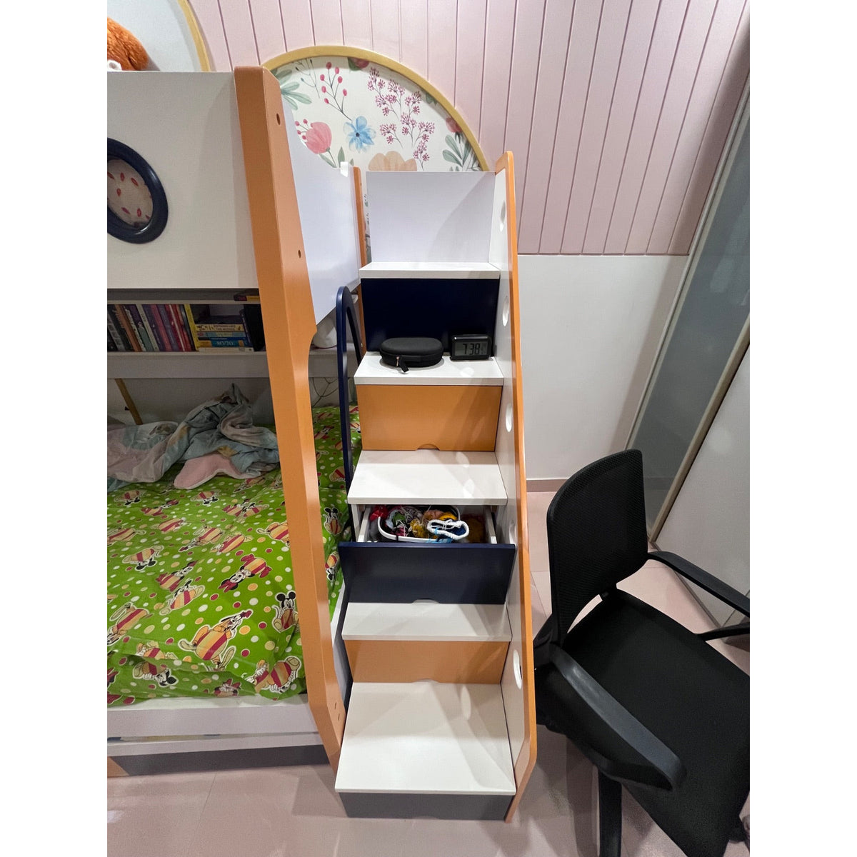 Kids Bunk Bed with Staircase and Trundle - used bunk bed in Gurugram - photo 6