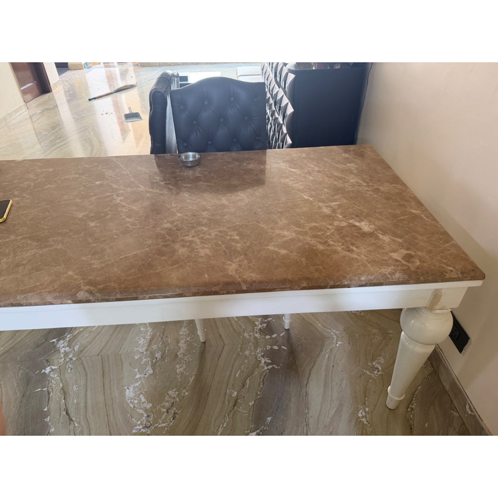 Marble Top 6-Seater Dining Set - used dining set in Noida - photo 4