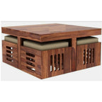 Sheesham Wood Coffee Table angle view