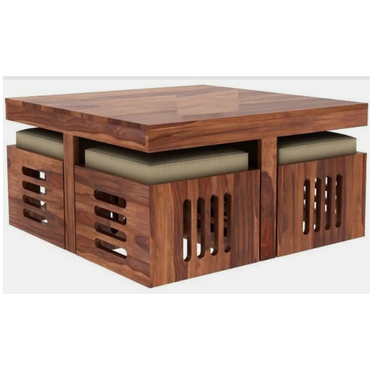 Sheesham Wood Coffee Table angle view