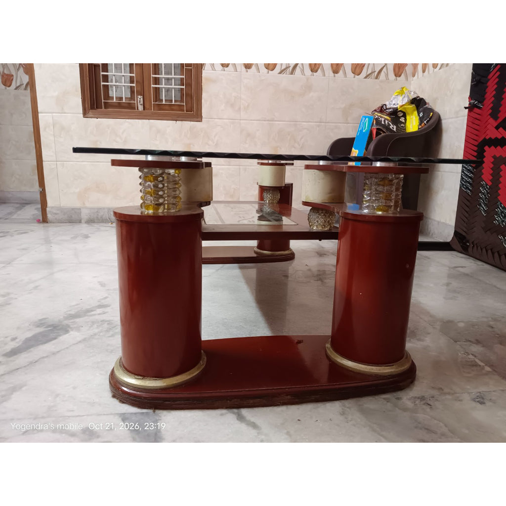 Glass-Top Centre Table with Lower Shelf - used living-room in Delhi - photo 5