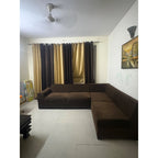 Brown L-Shaped 7-Seater Sofa - used living room in Gurugram - photo 2