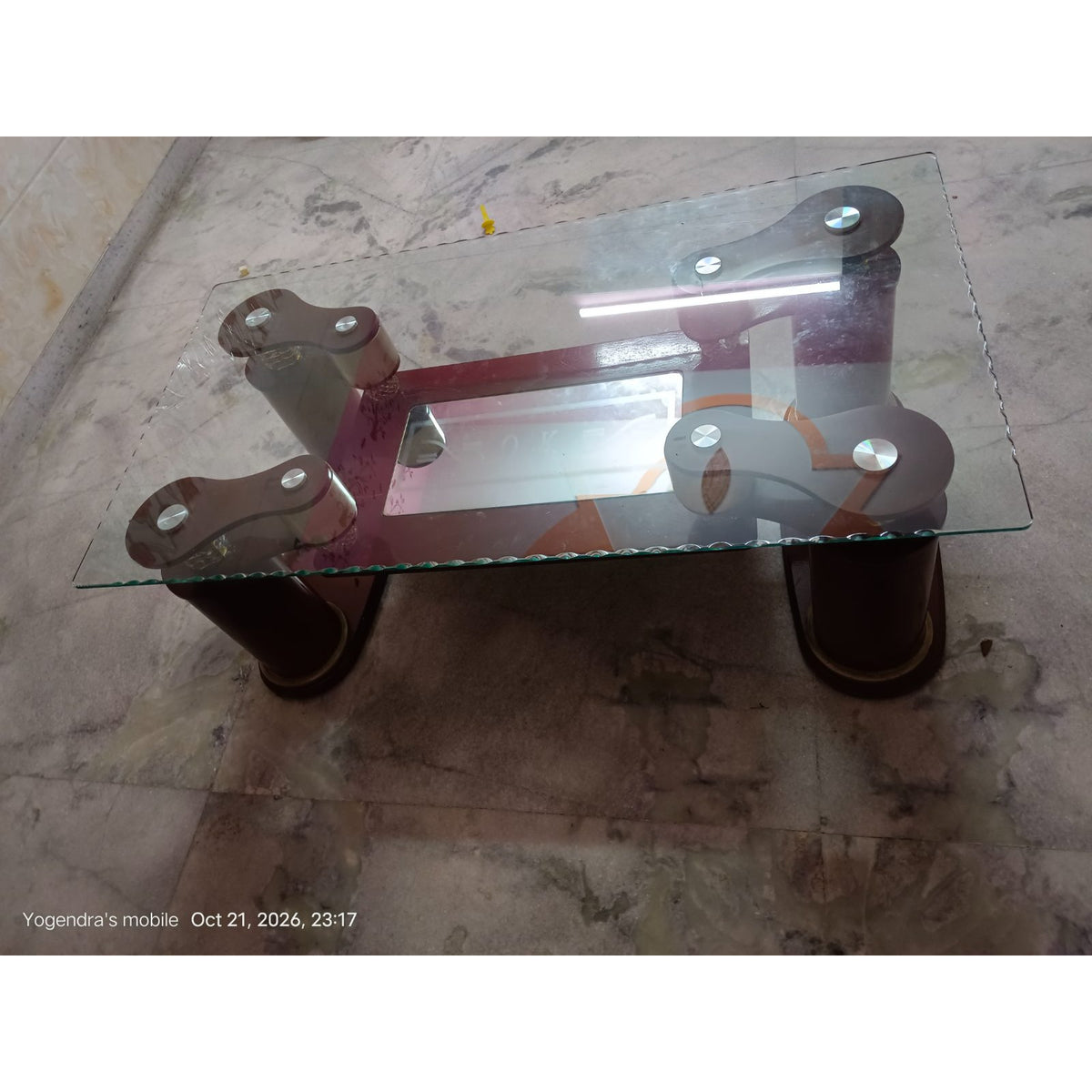 Glass-Top Centre Table with Lower Shelf - used living-room in Delhi - photo 4