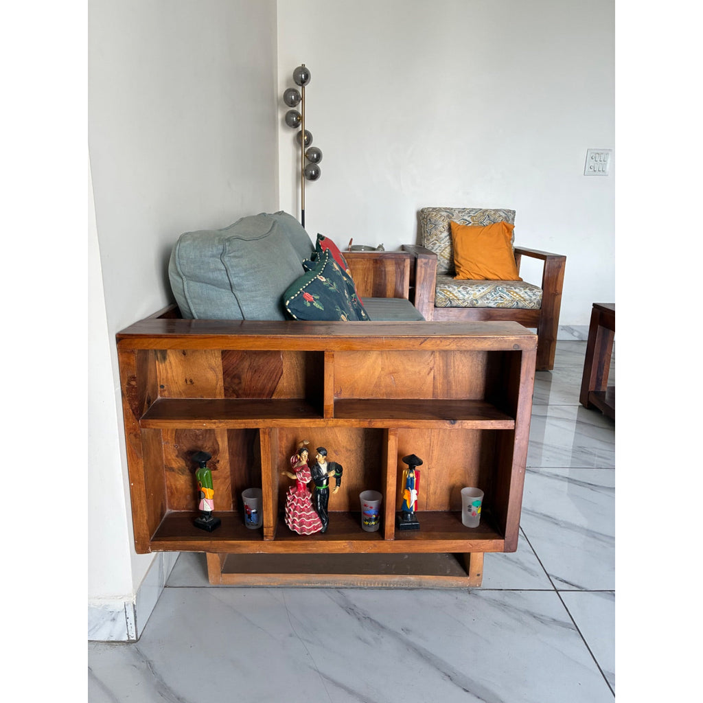 Pepperfry sheesham wood 3+1 sofa set - used living room in Noida - photo 3