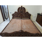 Carved Teak Double Bed - used bedroom in Delhi - photo 4