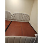 Upholstered storage bed pair, double and single - photo 5