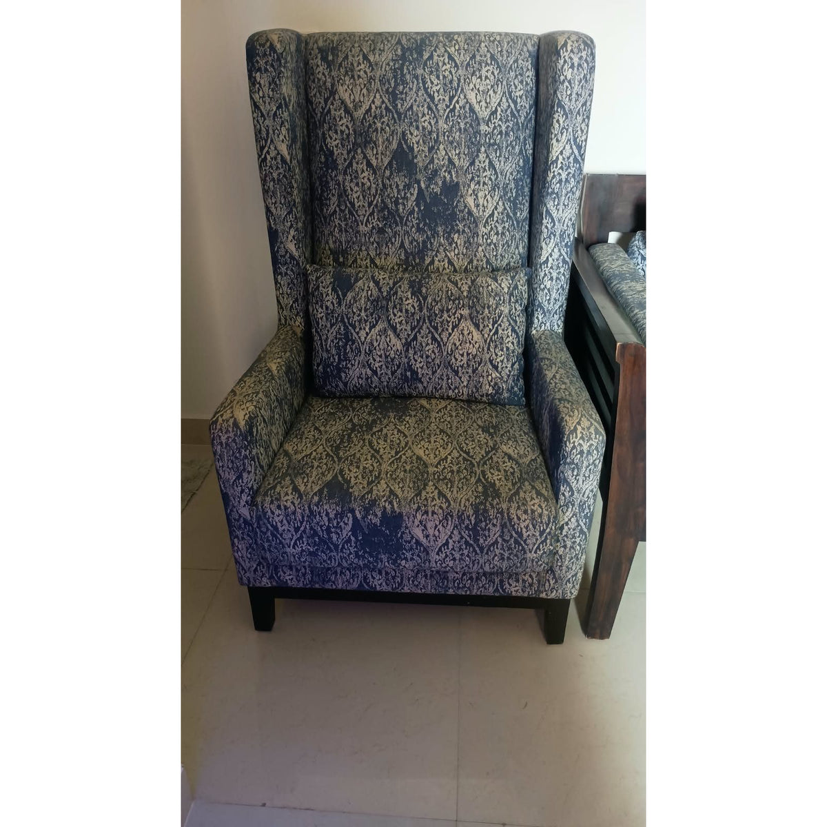 Blue Wingback Armchair - used living room in Gurugram - photo 1