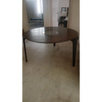 Round Wooden Dining Table with Glass Inset - used dining in Delhi - photo 1
