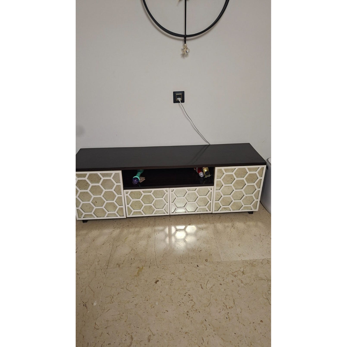 Console Cabinet, Mirrored Lattice Doors - used console in Gurugram - photo 3