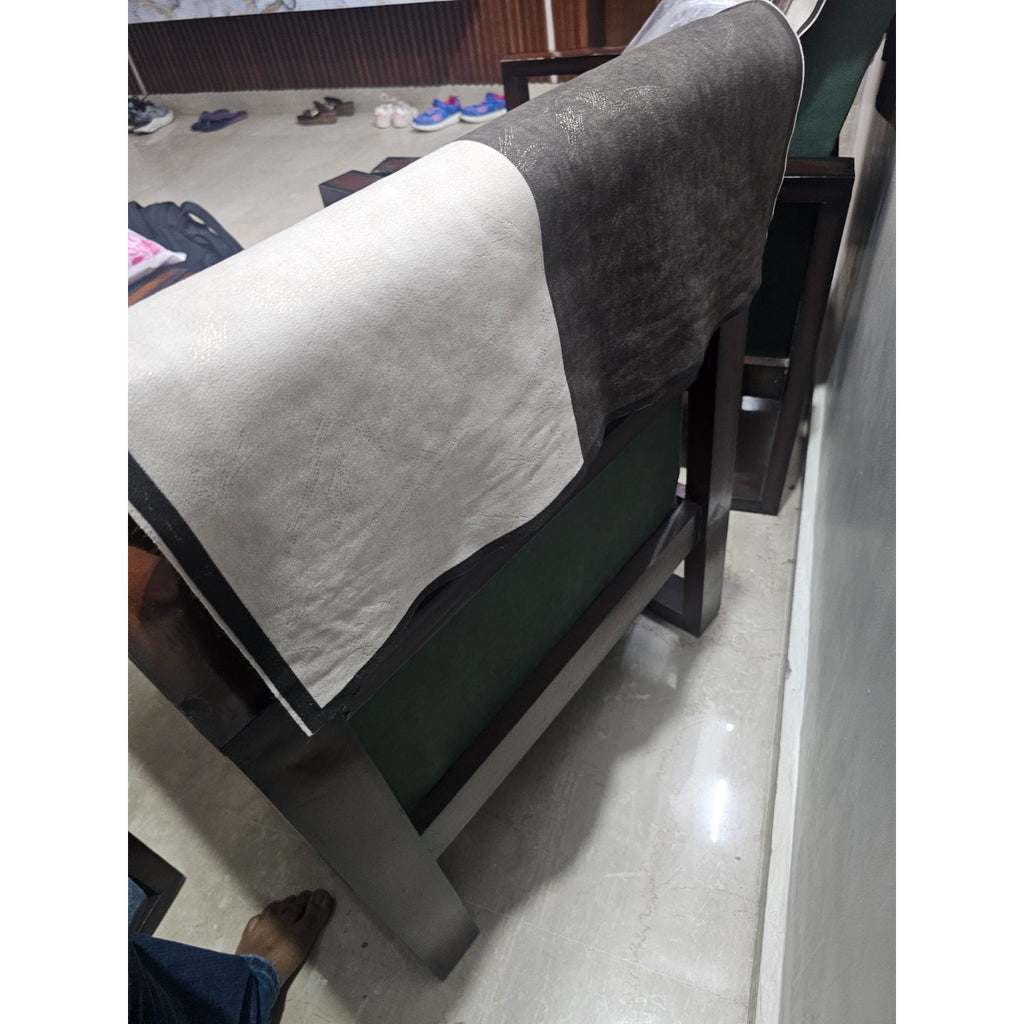Green Wooden Sofa Set - used item in Delhi - photo 3