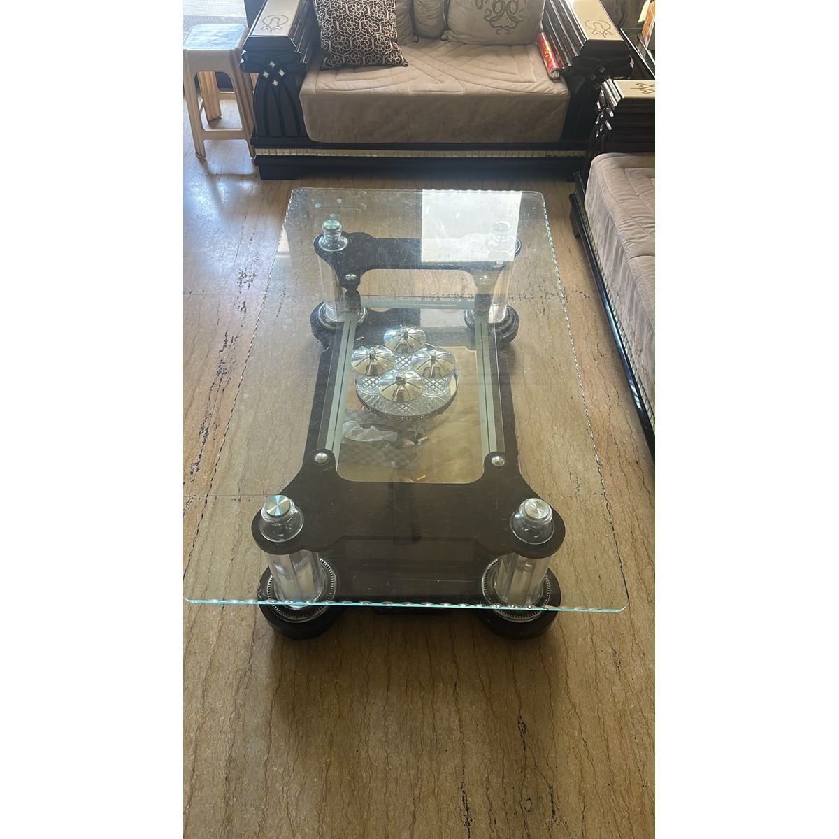 Designer Glass Centre Table - Full View