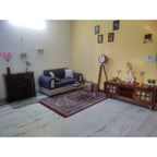 Navy and cream fabric 7-seater sofa set, 3+2+2 - photo 4