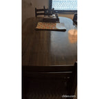 6 Seater Solid Wood Dining Table and Chair Set - full view
