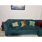 Teal 5-Seater Corner Sofa, Seat Sagging - used living-room in Delhi - photo 2