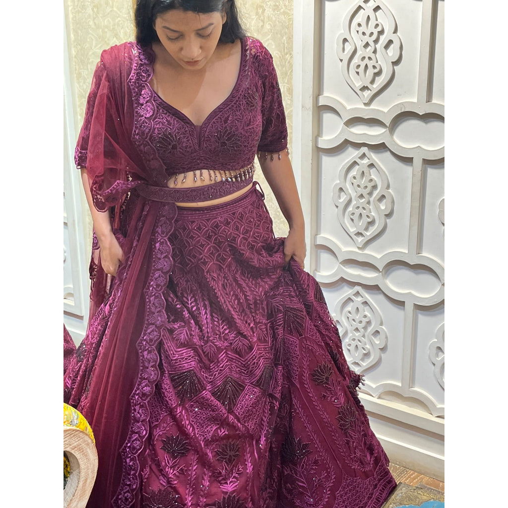 Lalit Dalmia Embroidered Wedding Lehenga, Size M - used other in Ghaziabad - photo 7