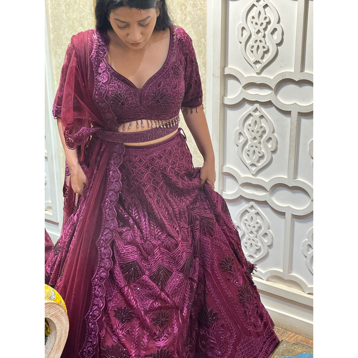 Lalit Dalmia Embroidered Wedding Lehenga, Size M - used other in Ghaziabad - photo 7