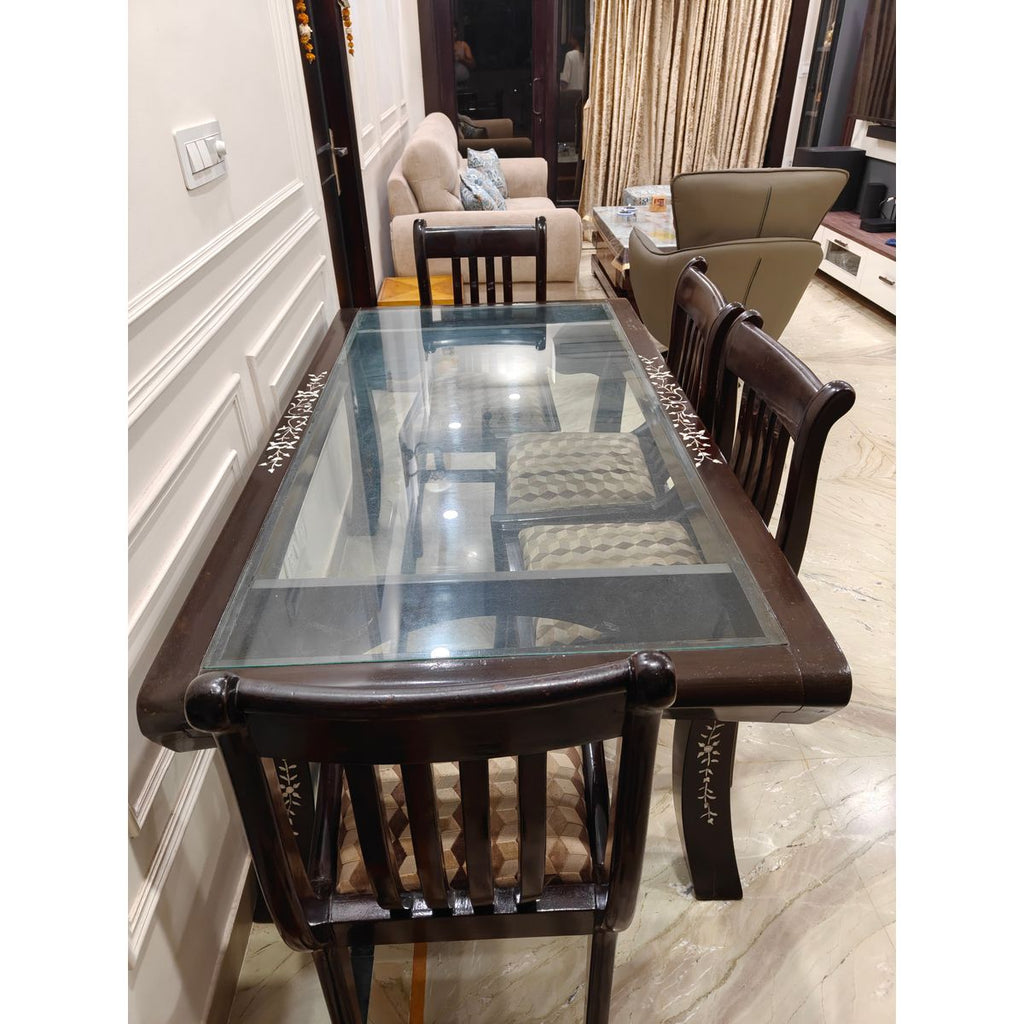 Solid Burma Teak Dining Table 6 Seater - Additional View