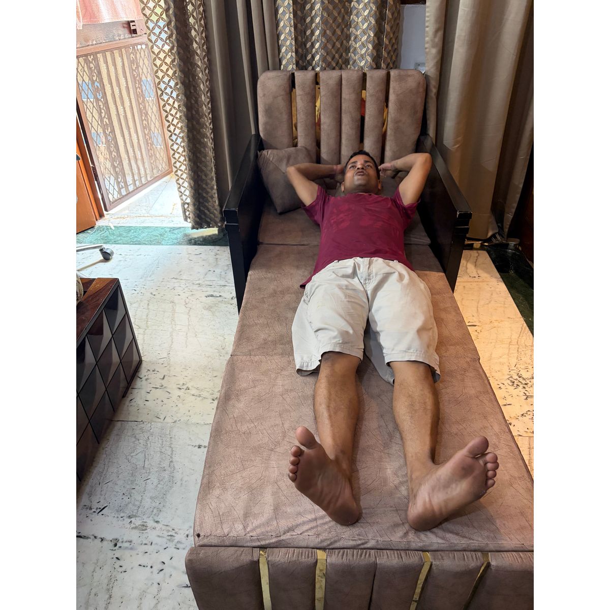 2-Seater Sofa Cum Bed with Storage