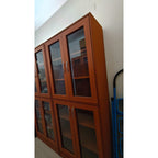 Two 4-Door Glass Bookcases (Teak Finish) - used bookcase in Noida - photo 3