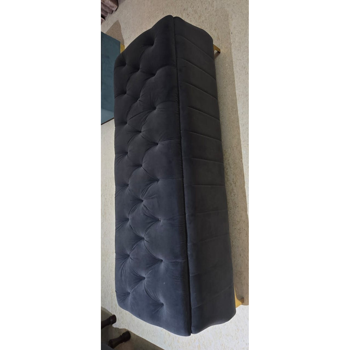 Suede L-Sofa with Armchairs - used living room in Gurugram - photo 3
